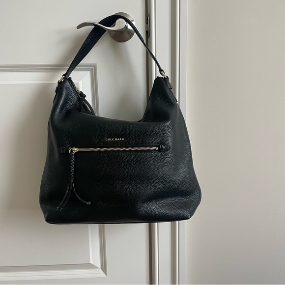 Cole Haan Black Leather Hobo Bag - Picture 9 of 16